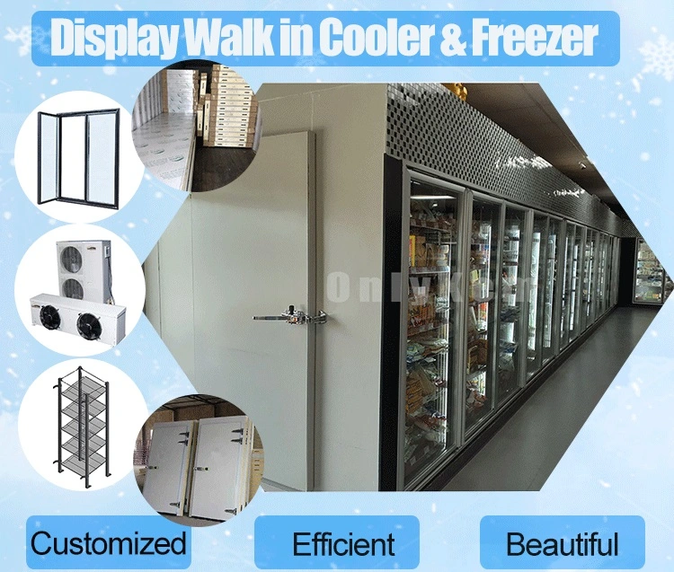 Display Walk in Cooler/ Freezer/ Chamber with 45 Glass Door for Beer Cave