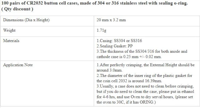 Al-Clad Coin Cell Case Stainless Steel Lithium Battery Coin Cell Case Material